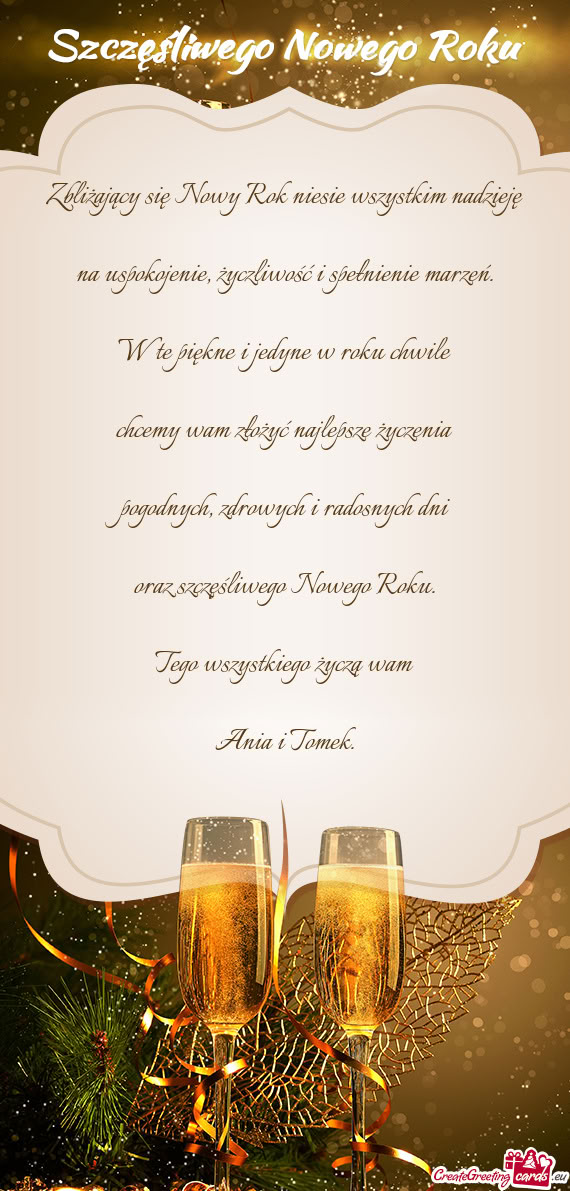 Tego wszystkiego życzą wam