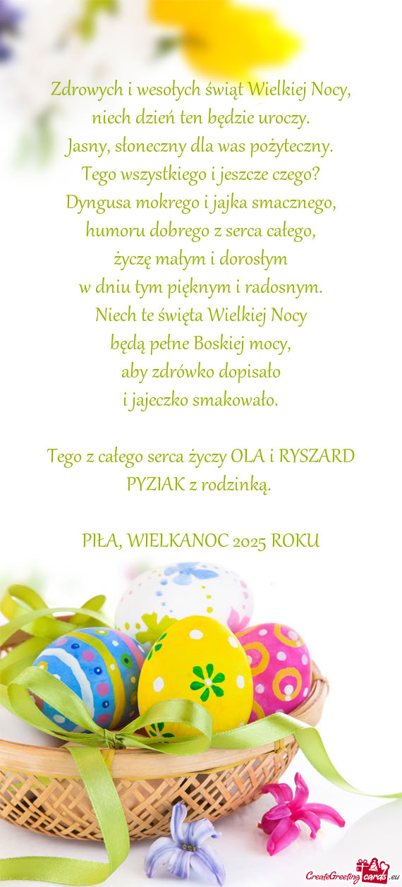 Tego z całego serca OLA i RYSZARD PYZIAK z rodzinką