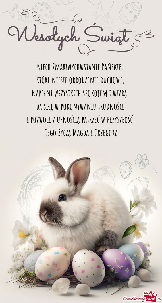 Tego życzą Magda i Grzegorz