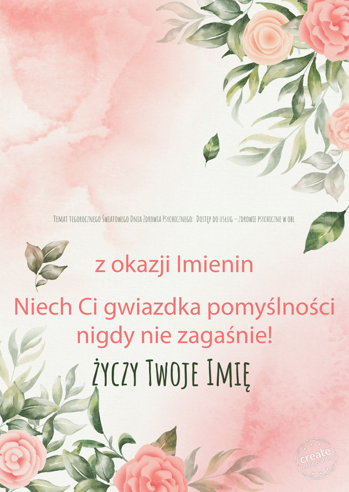 Temat tegorocznego Światowego Dnia Zdrowia Psychicznego: Dostęp do usług – zdrowie psychiczne