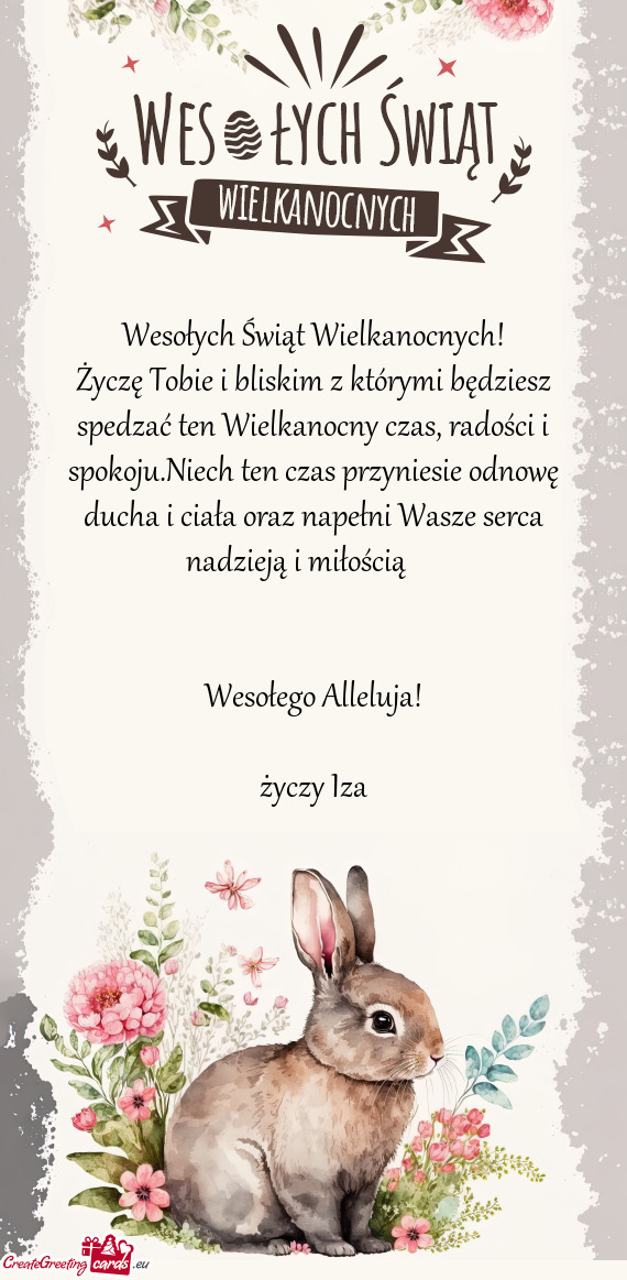 Ten czas przyniesie odnowę ducha i ciała oraz napełni Wasze serca nadzieją i miłością ❤️