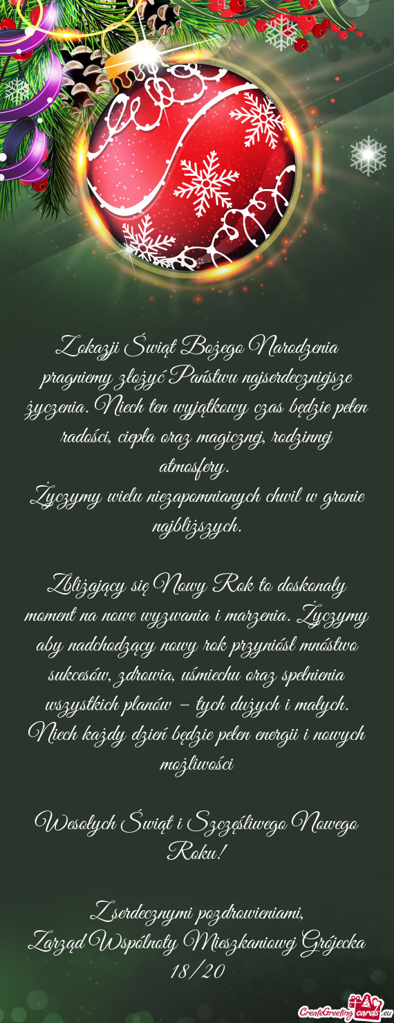 Ten wyjątkowy czas będzie pełen radości, ciepła oraz magicznej, rodzinnej atmosfery