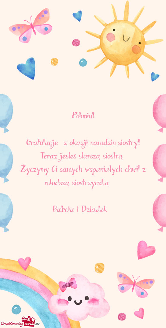 Teraz jesteś starszą siostrą