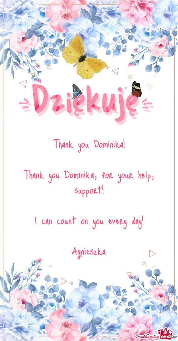 Thank you Dominika