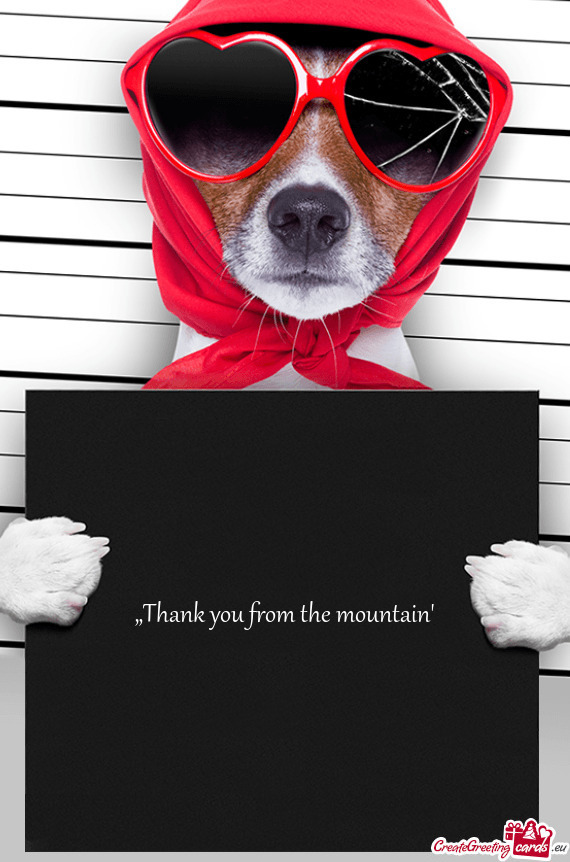 „Thank you from the mountain”