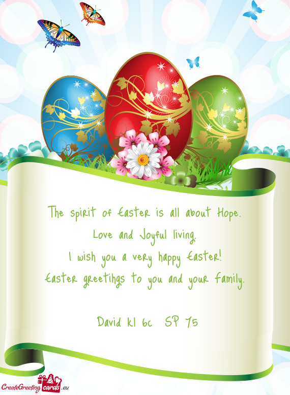 The spirit of Easter is all about Hope