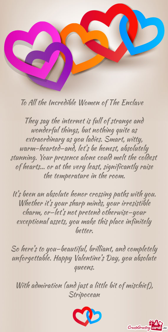 To All the Incredible Women of The Enclave 💖