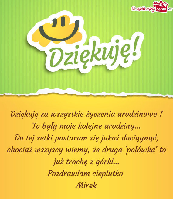 To były moje kolejne urodziny