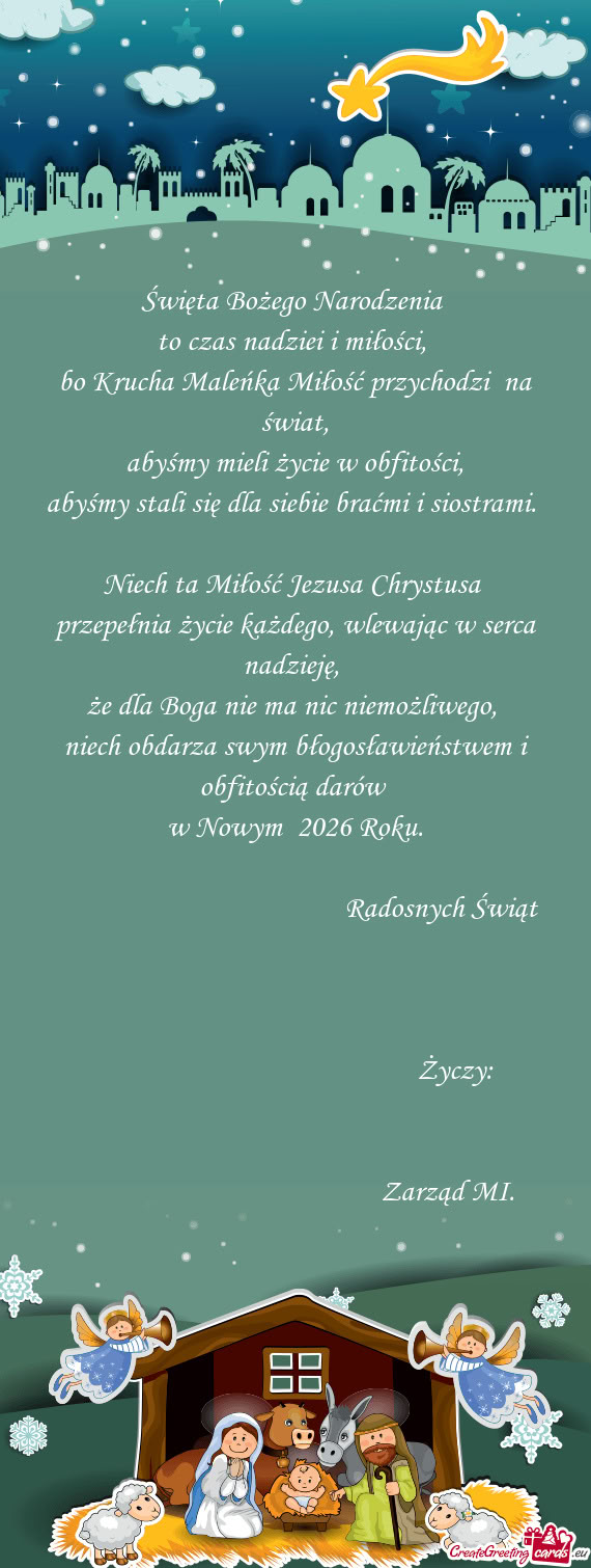 To czas nadziei i miłości