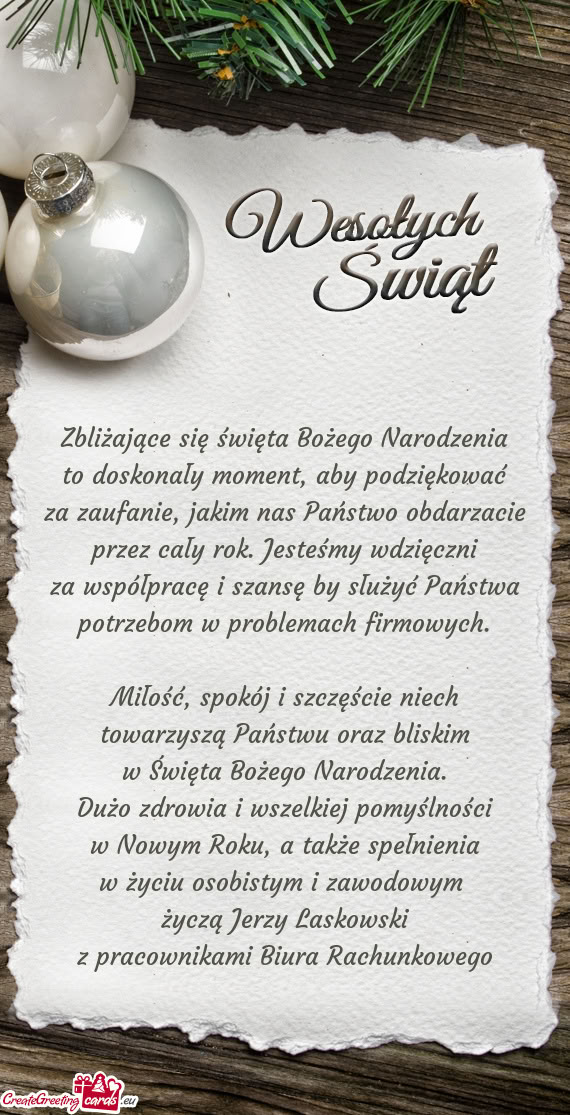 To doskonały moment, aby podziękować