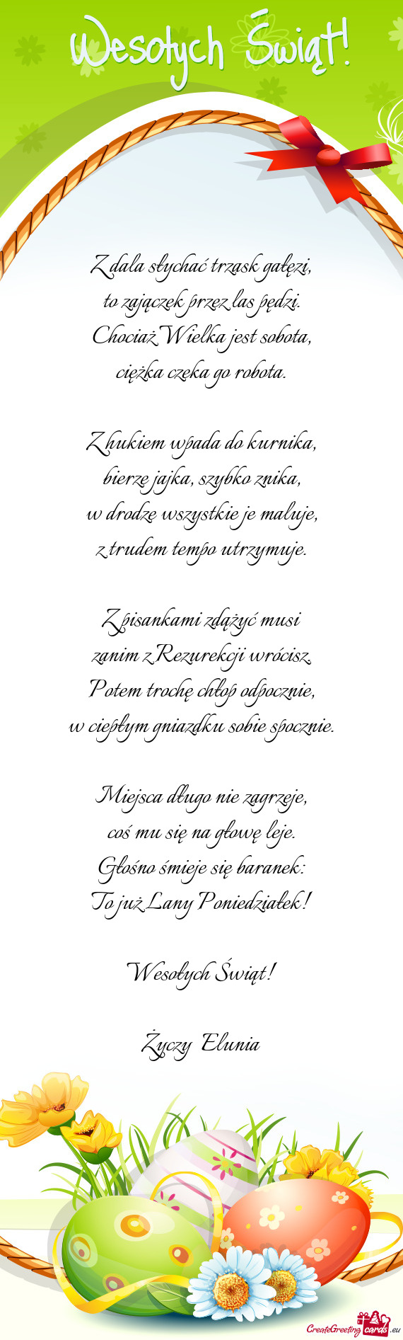 To już Lany Poniedziałek! Wesołych Świąt!  Elunia