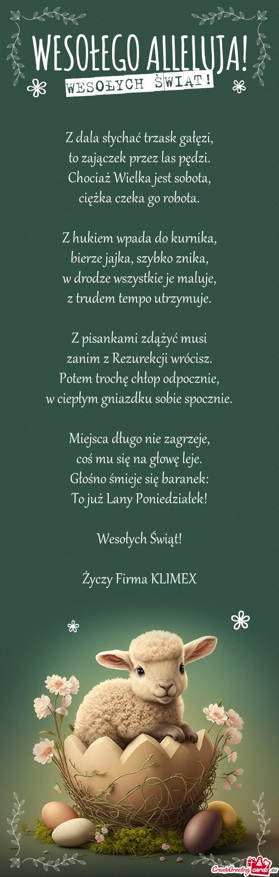 To już Lany Poniedziałek! Wesołych Świąt! Firma KLIMEX