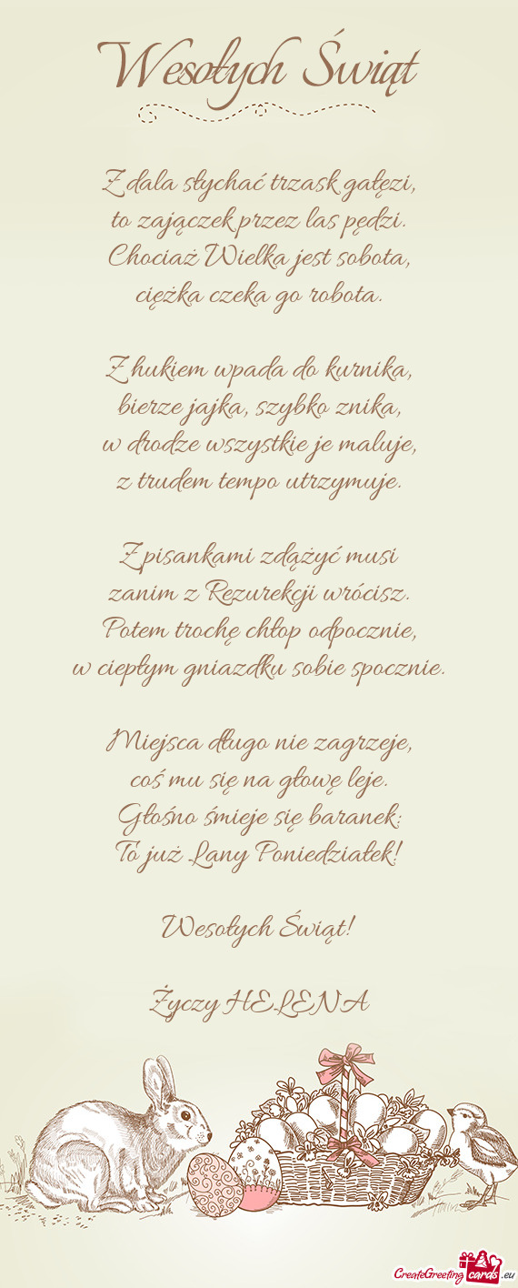 To już Lany Poniedziałek! Wesołych Świąt! HELENA