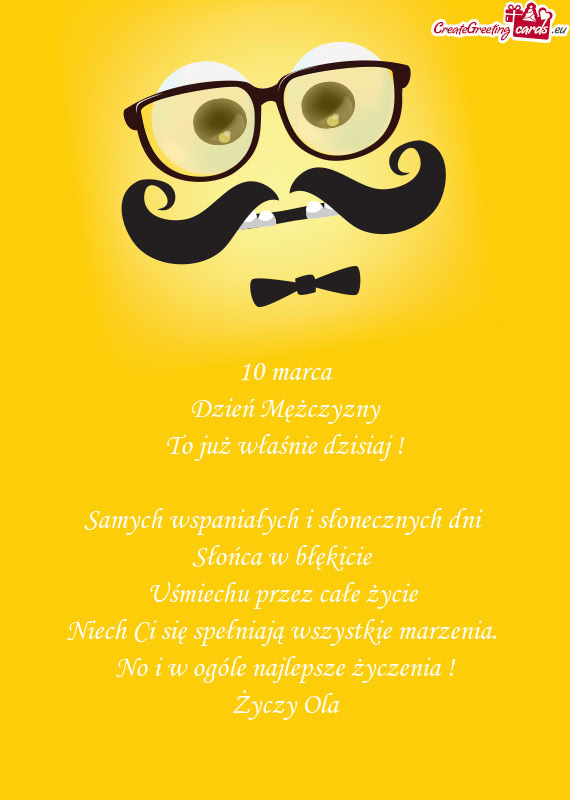 To już właśnie dzisiaj