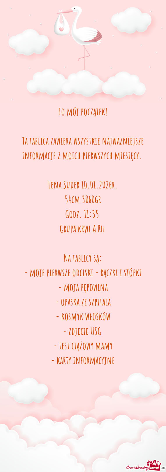 To mój początek
