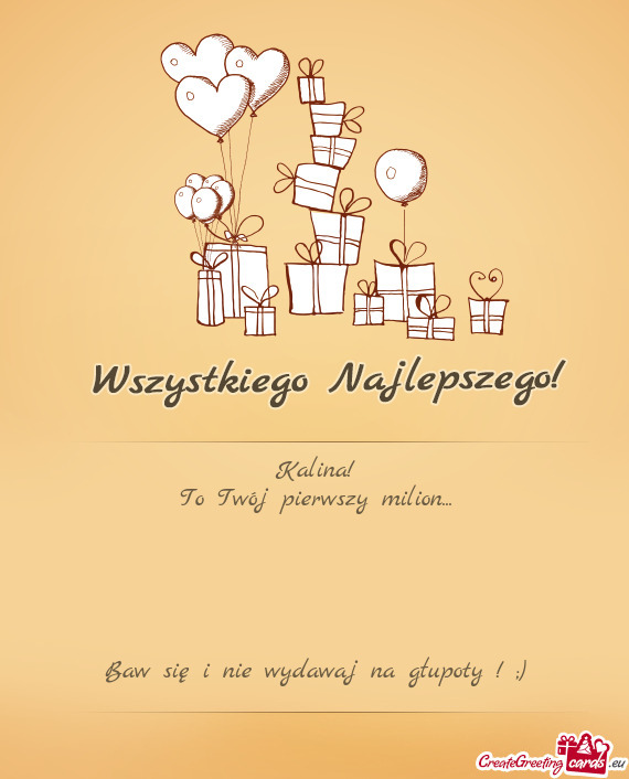 To Twój pierwszy milion