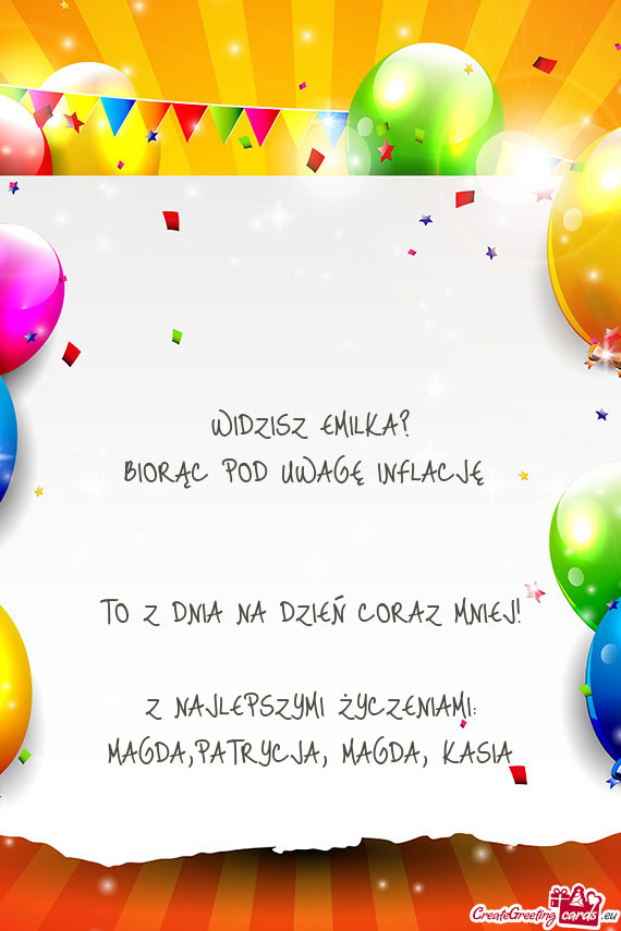 TO Z DNIA NA DZIEŃ CORAZ MNIEJ