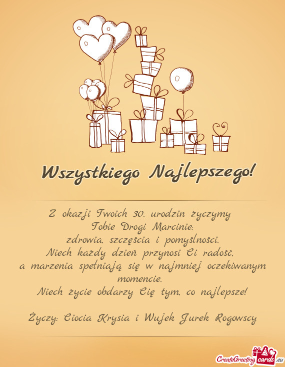 Tobie Drogi Marcinie