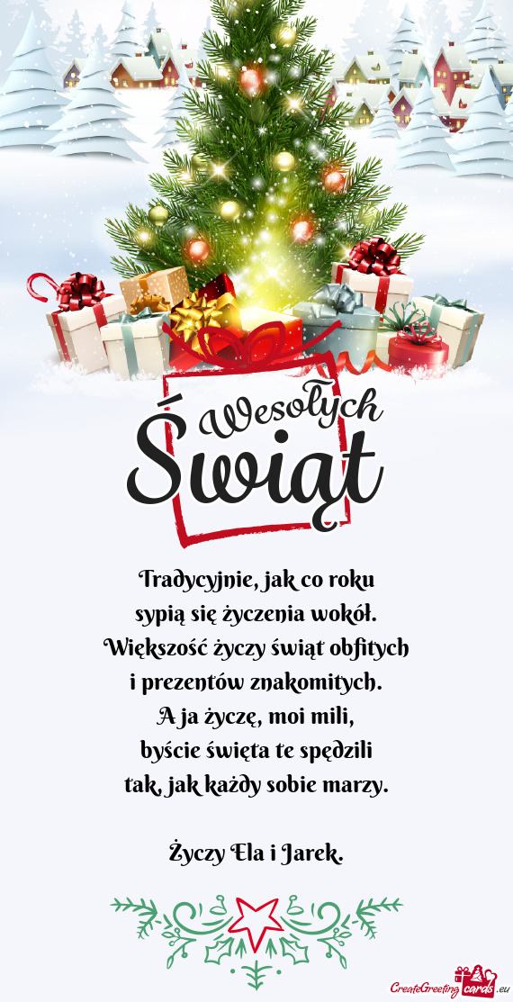 Tradycyjnie, jak co roku  sypią się życzenia wokół.  Większość życzy