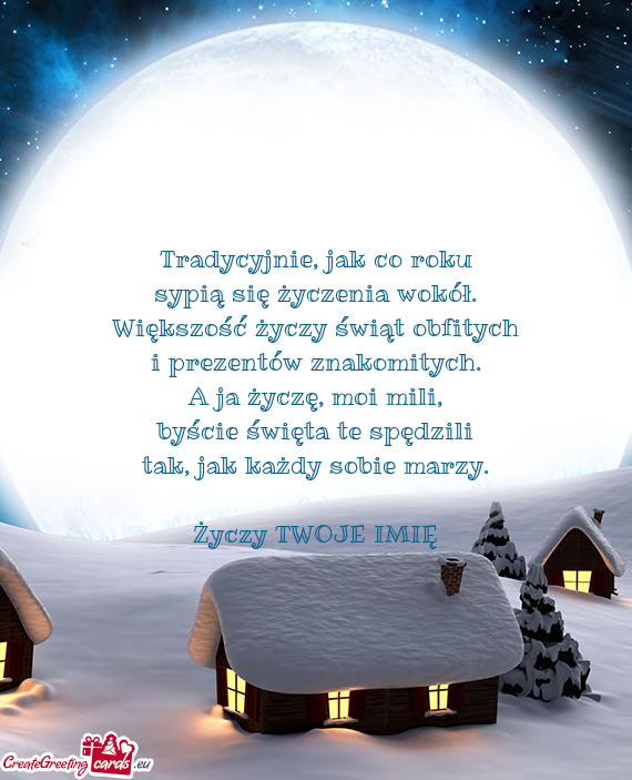 Tradycyjnie, jak co roku  sypią się życzenia wokół.  Większość życzy