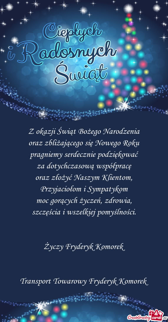 Transport Towarowy Fryderyk Komorek