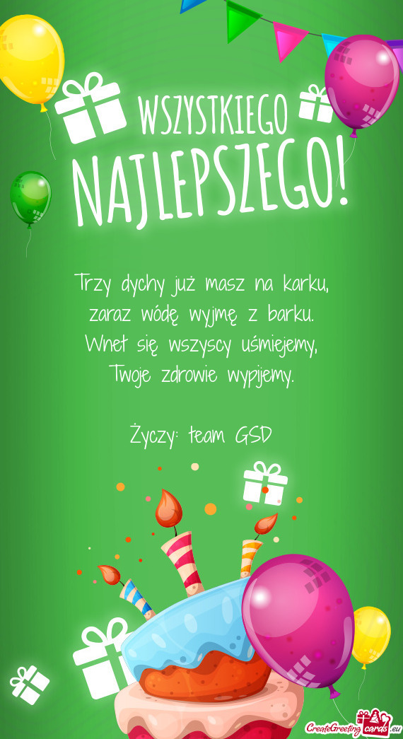 Trzy dychy już masz na karku