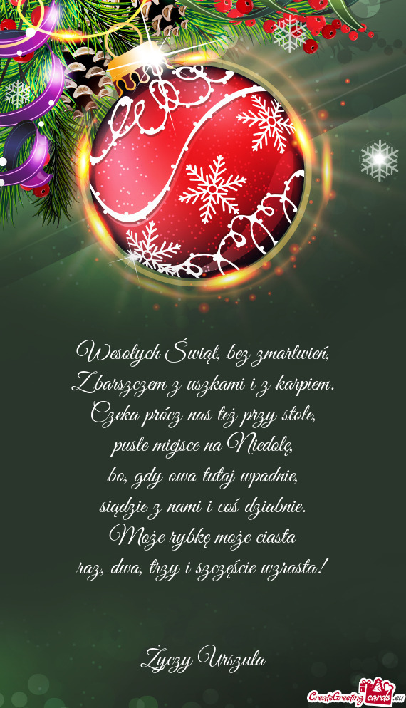 Trzy i szczęście wzrasta!  Urszula