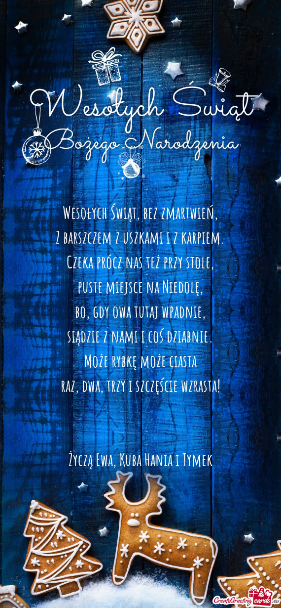 Trzy i szczęście wzrasta!  Życzą Ewa