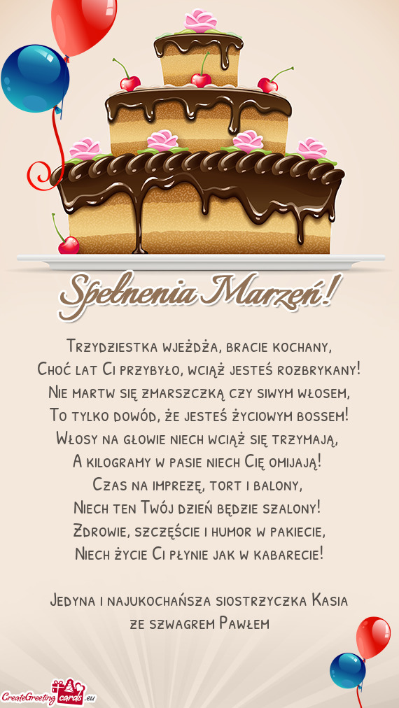 Trzydziestka wjeżdża, bracie kochany