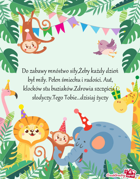 Tu buziaków.Zdrowia szczęścia i słodyczy.Tego Tobie...dzisiaj życzy