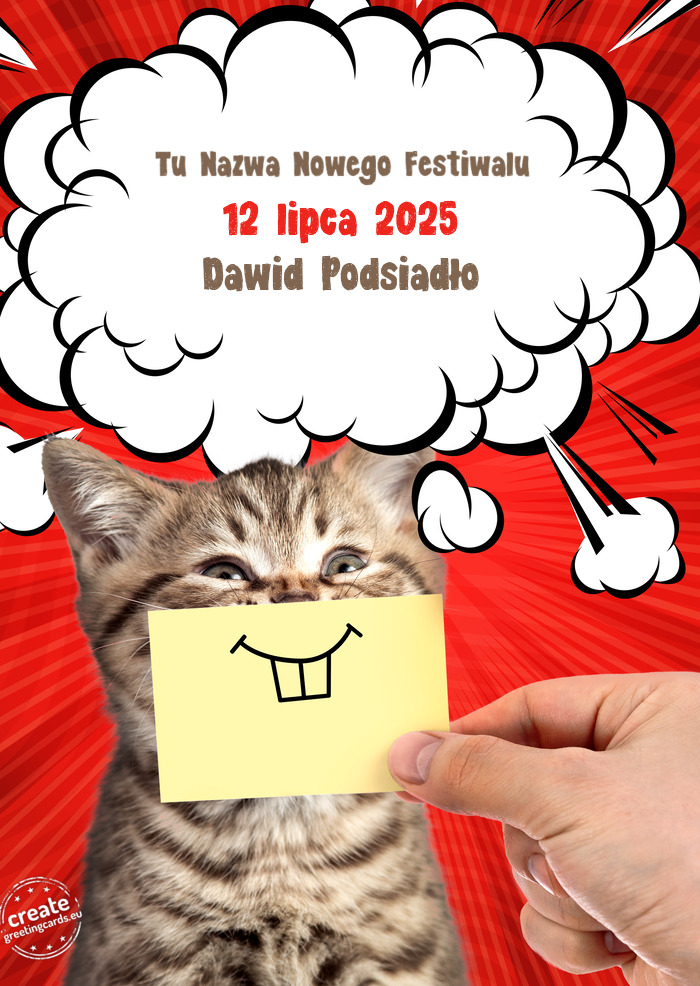 Tu Nazwa Nowego Festiwalu 12 lipca 2025 Dawid Podsiadło