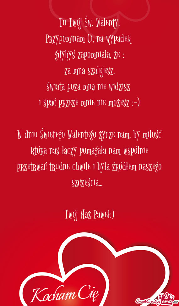 Tu Twój Św. Walenty