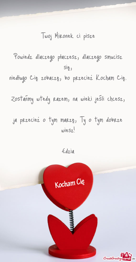 Twoj Mironek ci pisze