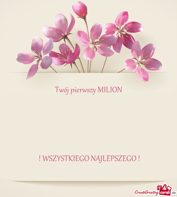 Twój pierwszy MILION    ! WSZYSTKIEGO NAJLEPSZEGO