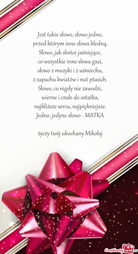 Twój ukochany Mikołaj