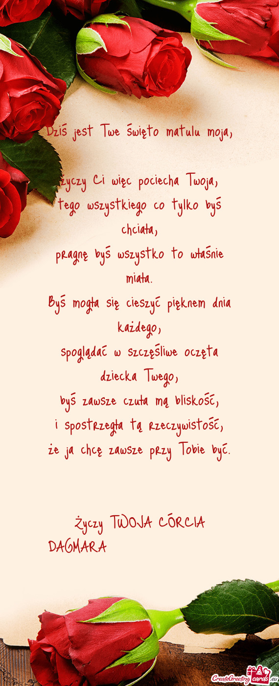 TWOJA CÓRCIA DAGMARA♥️🌹♥️💐♥️🌹♥️