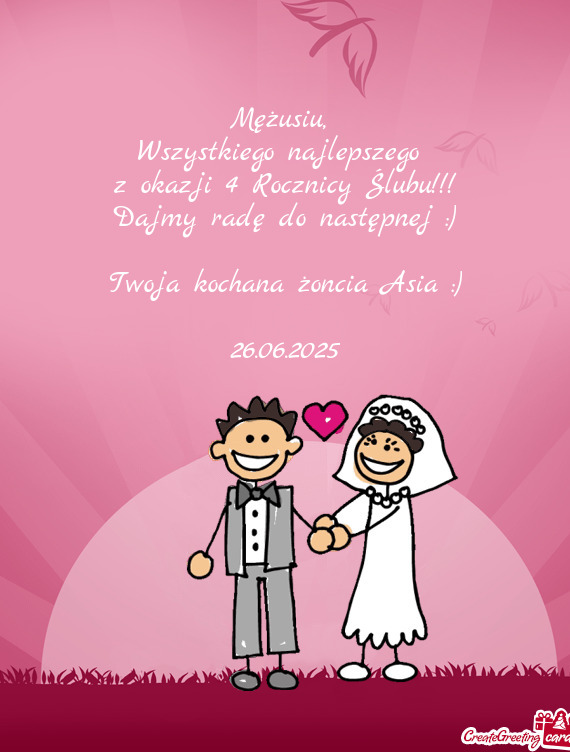 Twoja kochana żoncia Asia :)