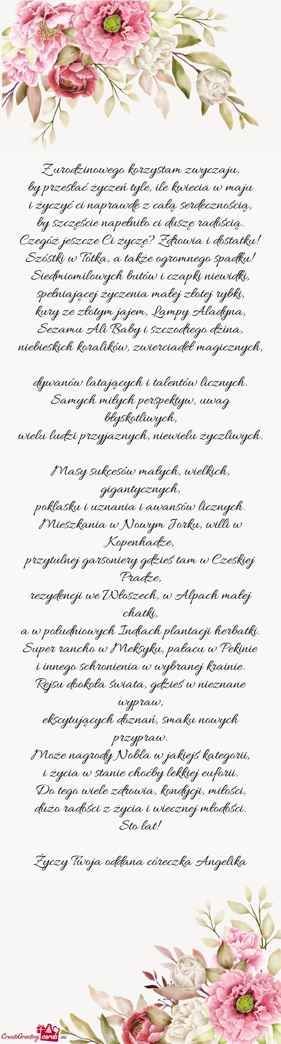 Twoja oddana córeczka Angelika