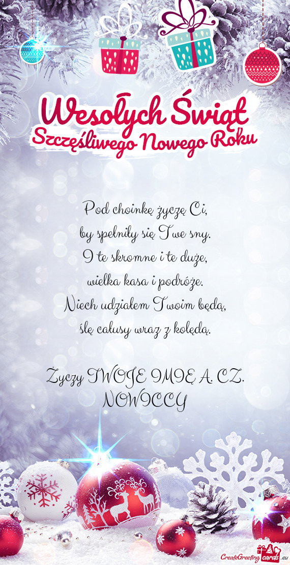 TWOJE IMIĘ A. CZ. NOWICCY