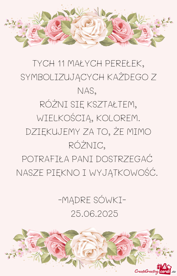 TYCH 11 MAŁYCH PEREŁEK