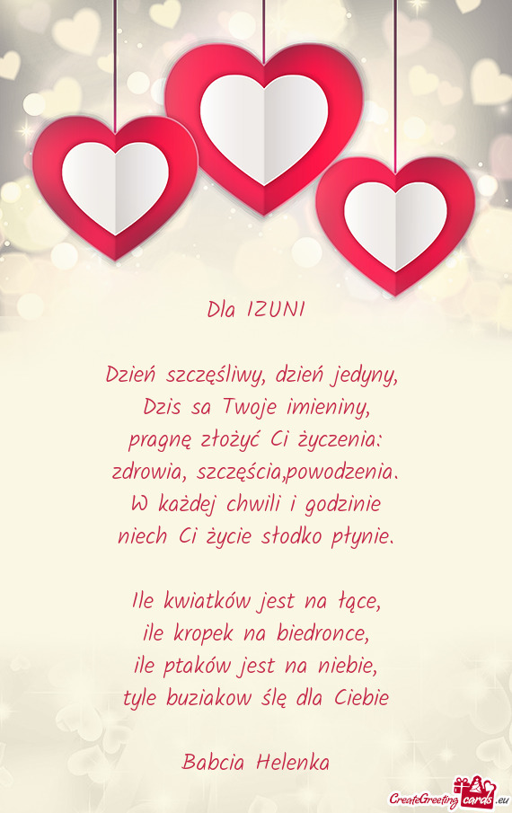 Tyle buziakow ślę dla Ciebie