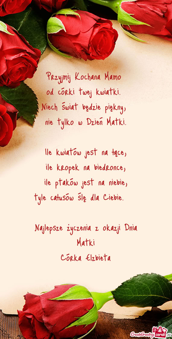 Tyle całusów ślę dla Ciebie.😘😘