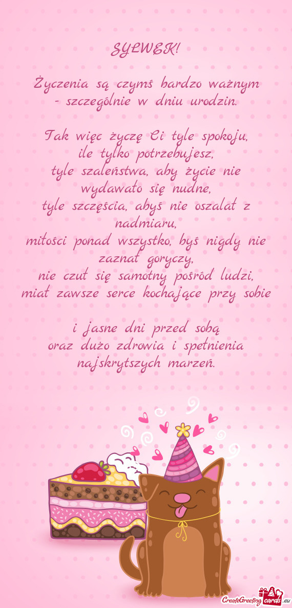 Tyle szczęścia, abyś nie oszalał z nadmiaru