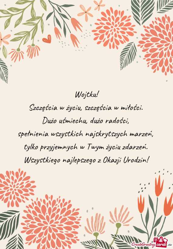 Tylko przyjemnych w Twym życiu zdarzeń