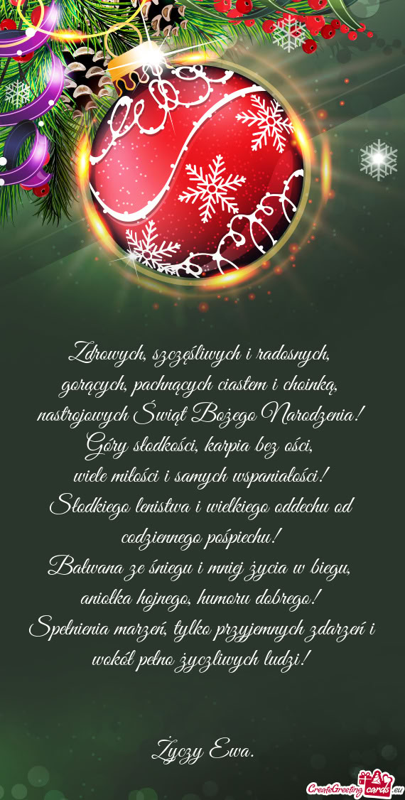 Tylko przyjemnych zdarzeń i wokół pełno życzliwych ludzi!  Ewa