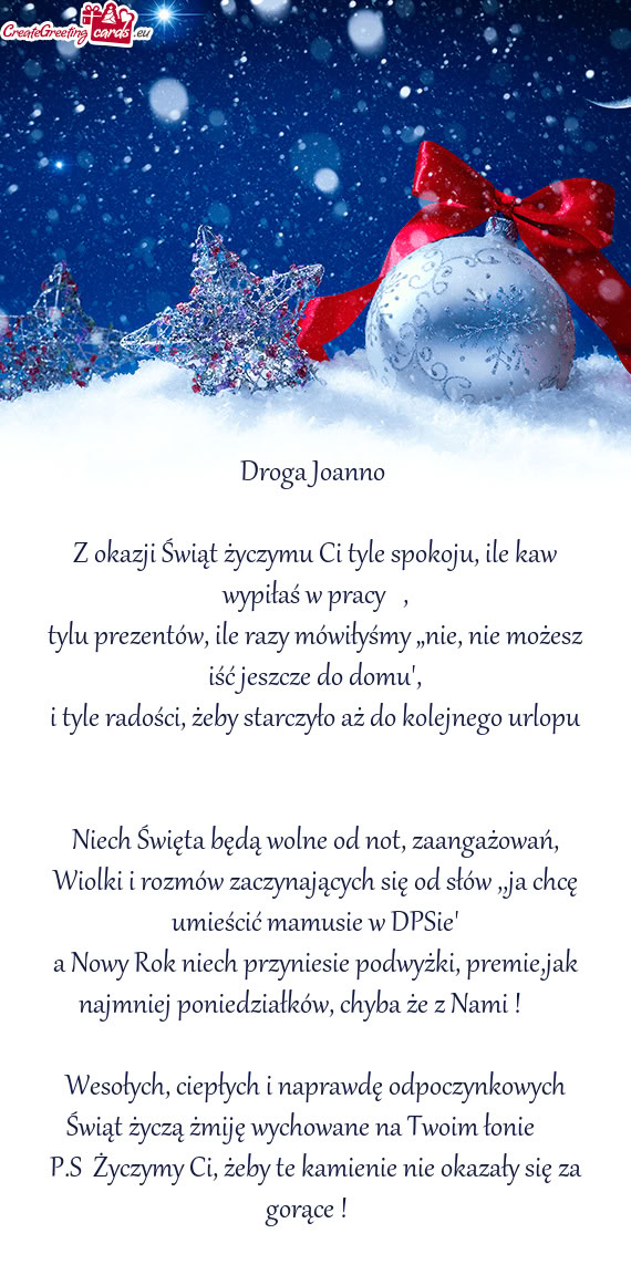 Tylu prezentów, ile razy mówiłyśmy „nie, nie możesz iść jeszcze do domu”