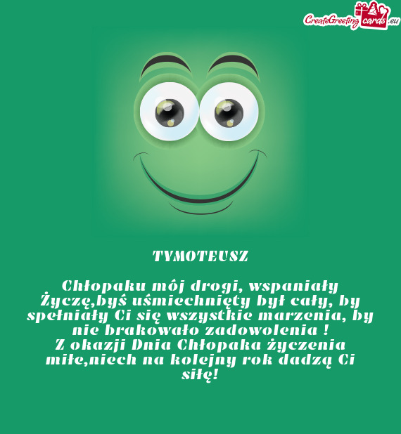 TYMOTEUSZ Chłopaku mój drogi