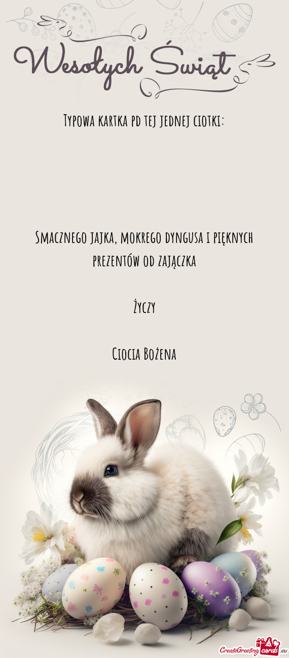 Typowa kartka pd tej jednej ciotki