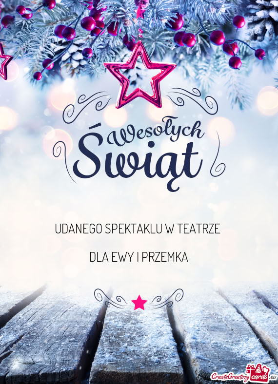 UDANEGO SPEKTAKLU W TEATRZE