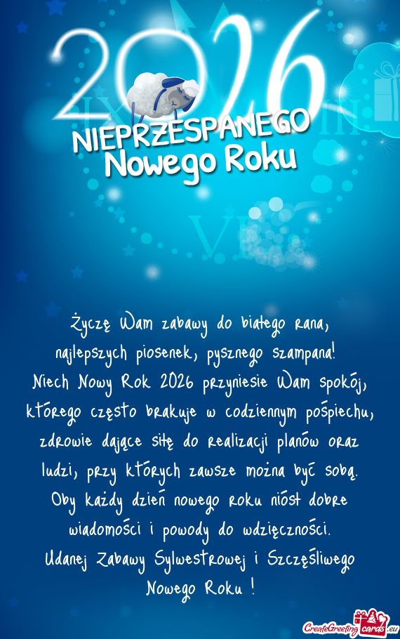 Udanej Zabawy Sylwestrowej i Szczęśliwego Nowego Roku